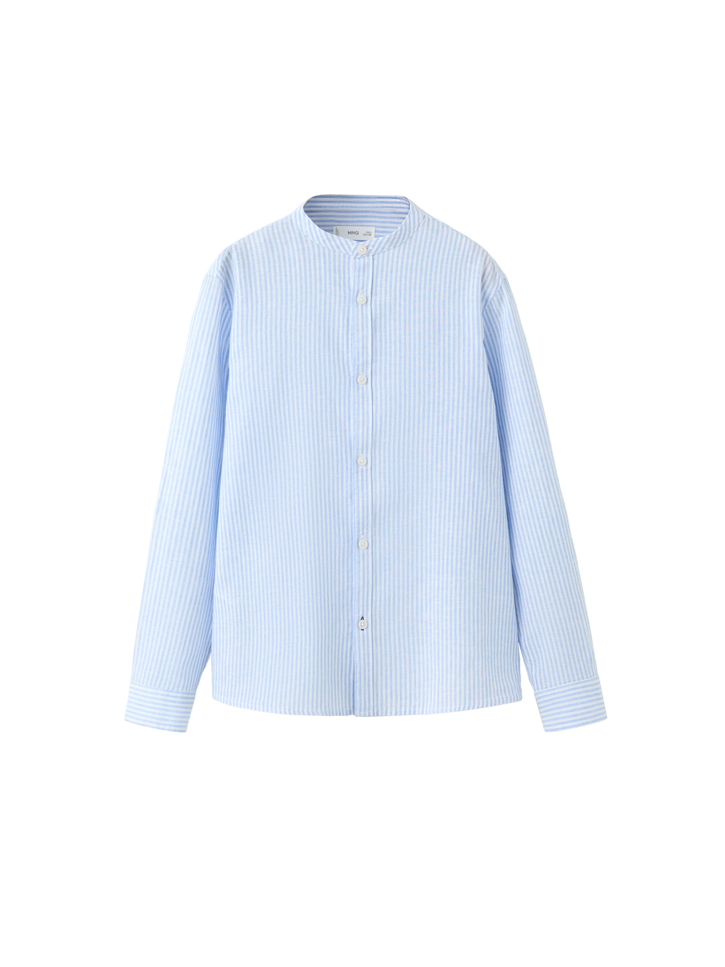 MANGO KIDS Overhemd in 116 in de kleur Lichtblauw / Wit, Productweergave