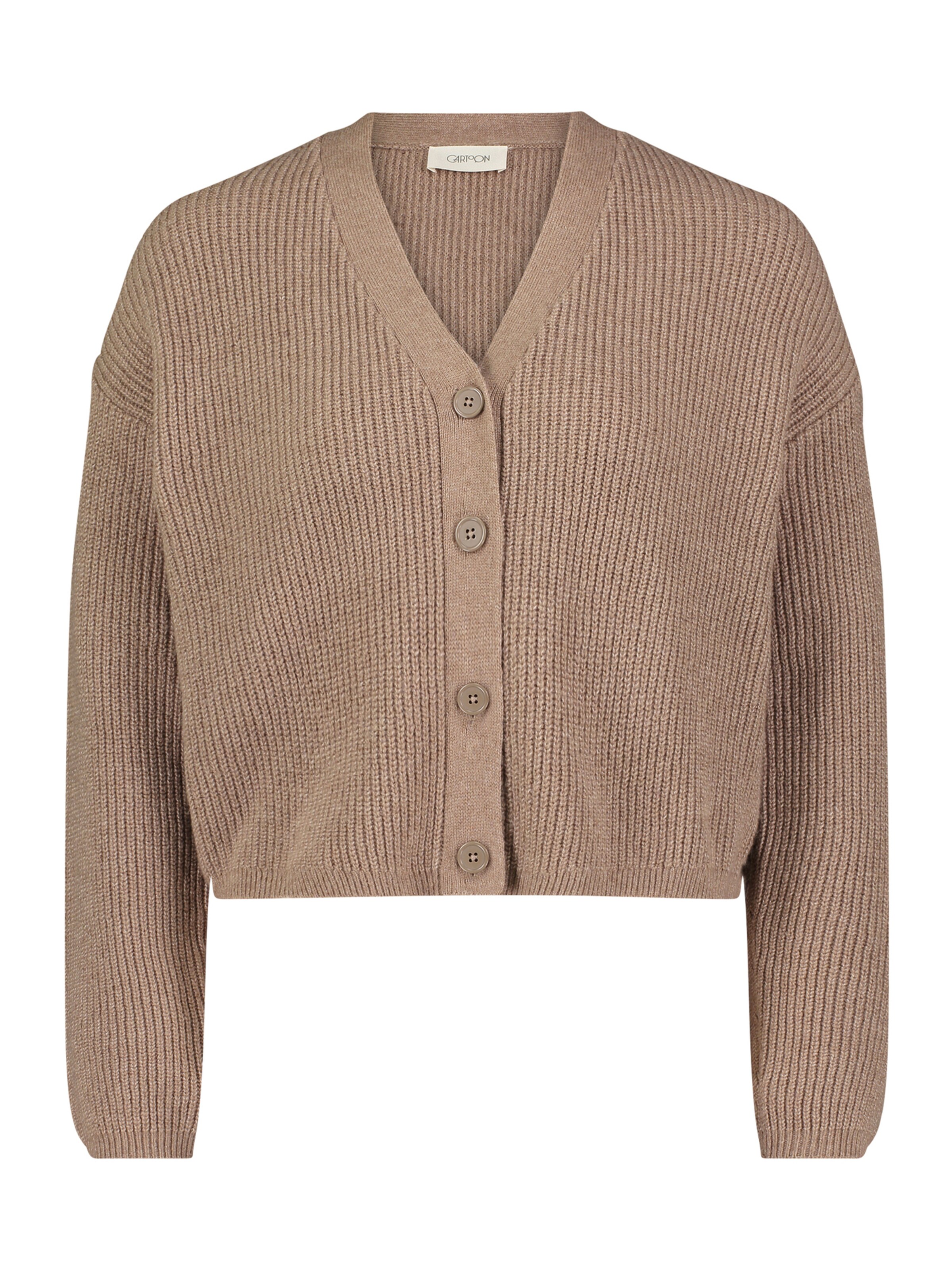 Cartoon Knit cardigan in Brown: front