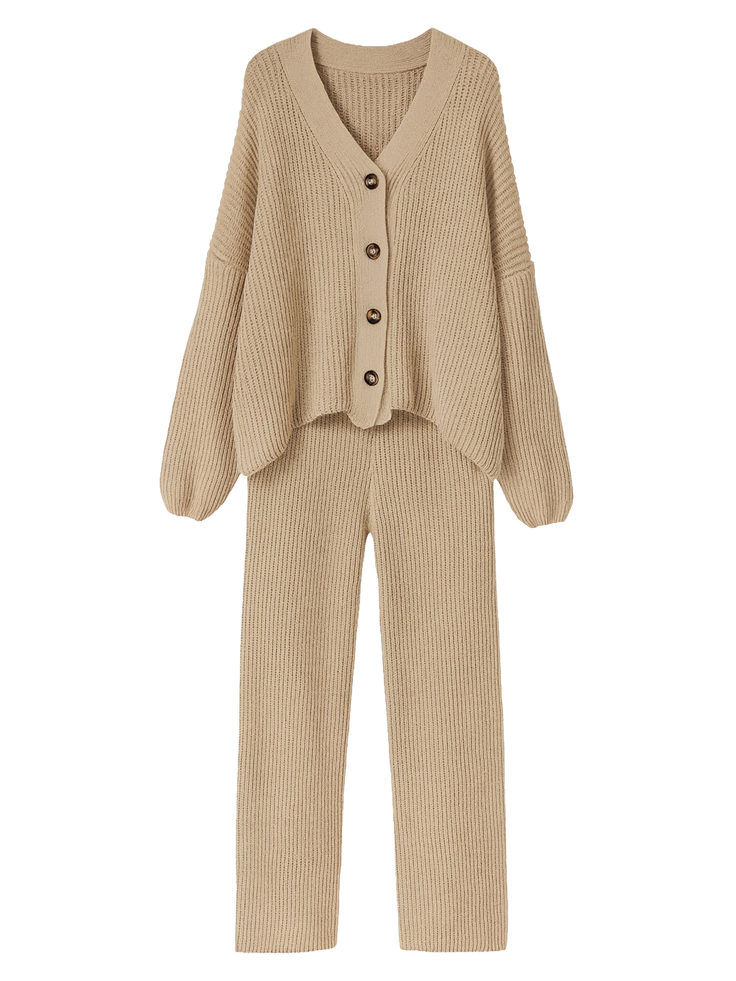 Elara Hausanzug in Beige: Vorderseite