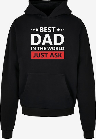 Merchcode Sweatshirt 'Fathers Day - Best dad, just ask' in Zwart: voorkant