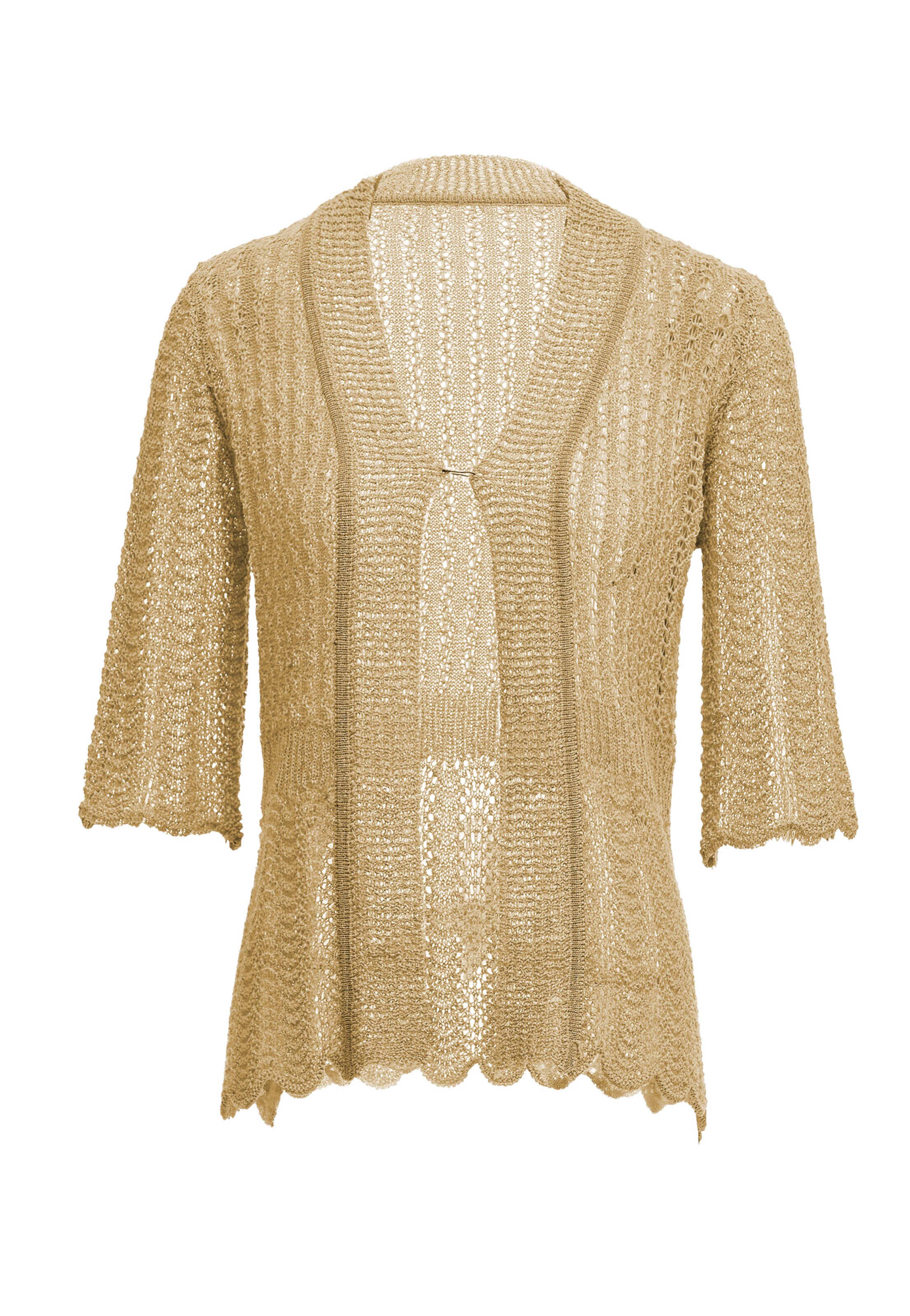 LEOMIA Knit cardigan in Beige: front