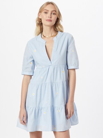 Robe-chemise ONLY en bleu : devant