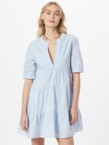 Robe-chemise ONLY en bleu : devant