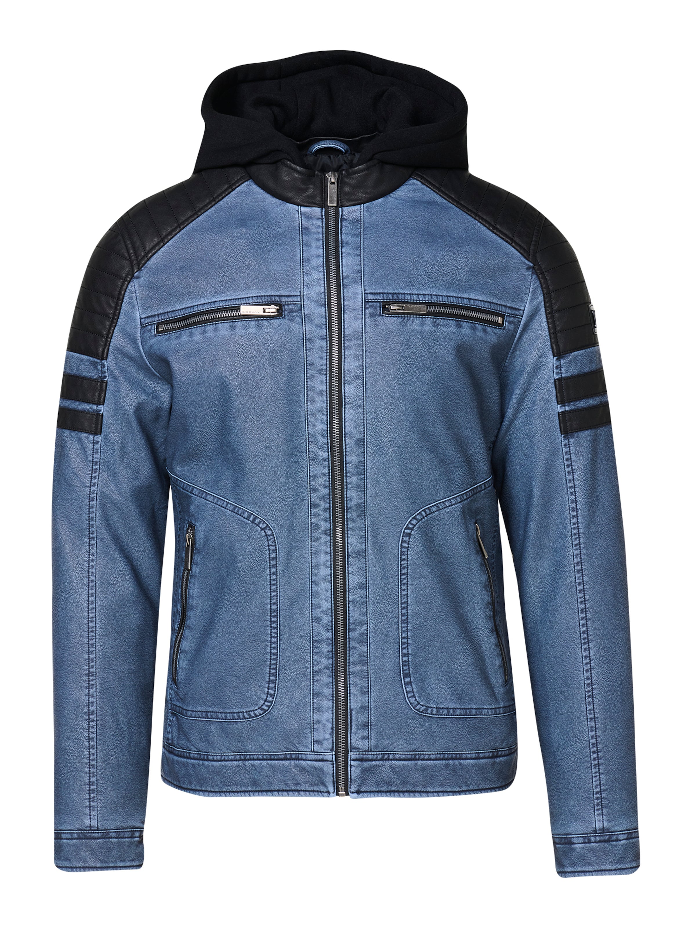 KOROSHI - Chaqueta de entretiempo en azul: frente