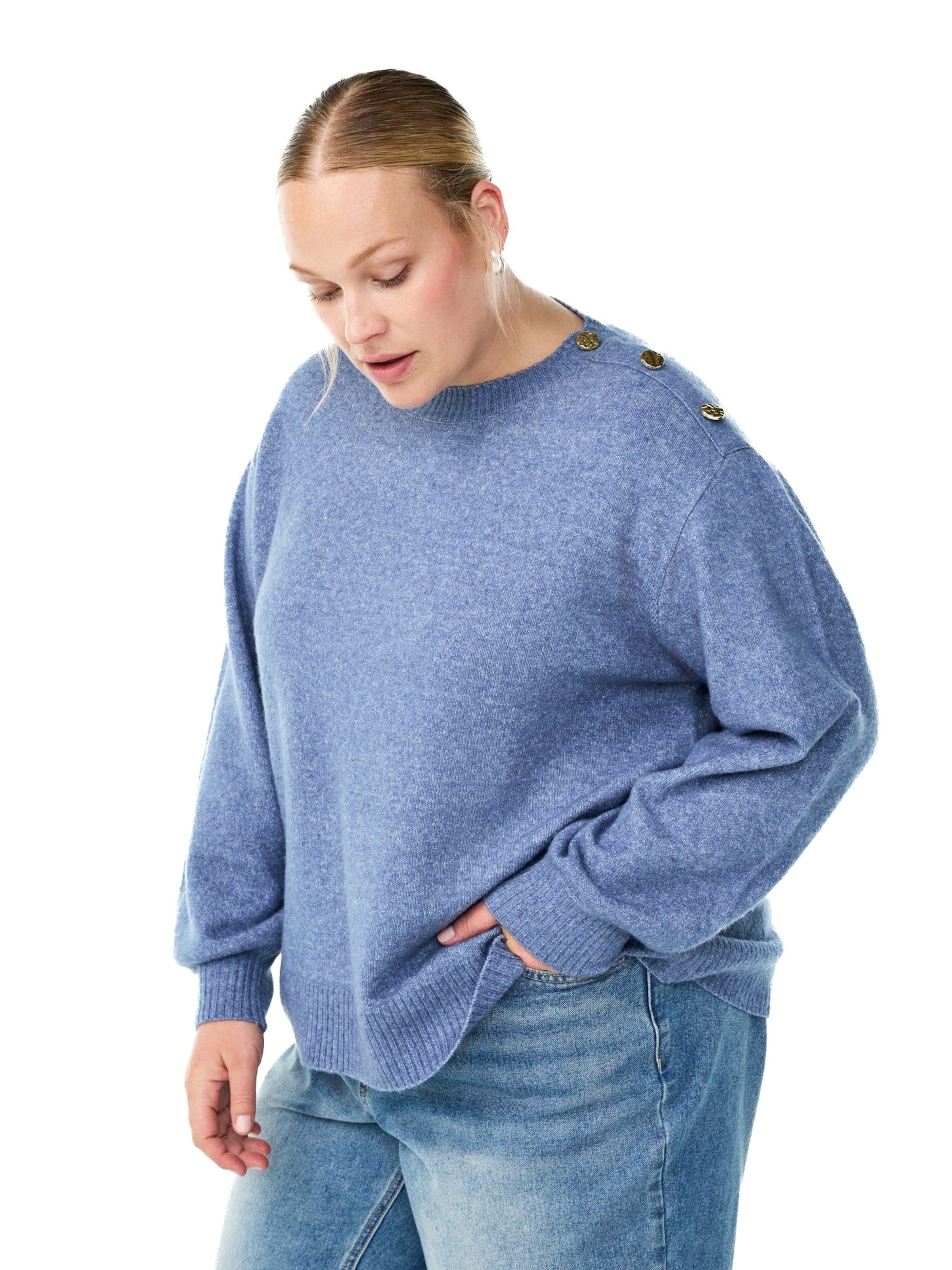 Pullover 'Cavista' di Zizzi in blu: frontale