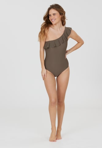 Athlecia Active Swimsuit 'Aralei W' in Brown