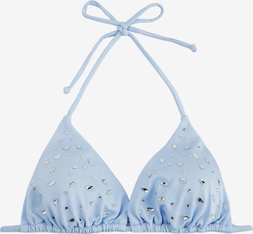Koton Triangle Bikini Top in Blue: front