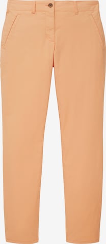 Coupe slim Pantalon chino TOM TAILOR en orange : devant