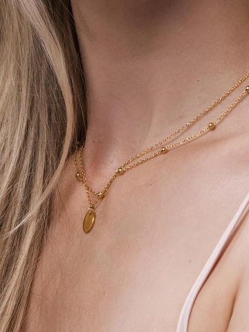 Amberz Ketting 'Bloem' in Goud