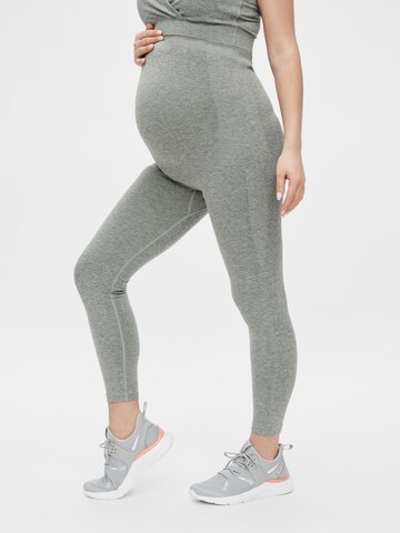 MAMALICIOUS Skinny Leggings 'SPACE' in Grey: front