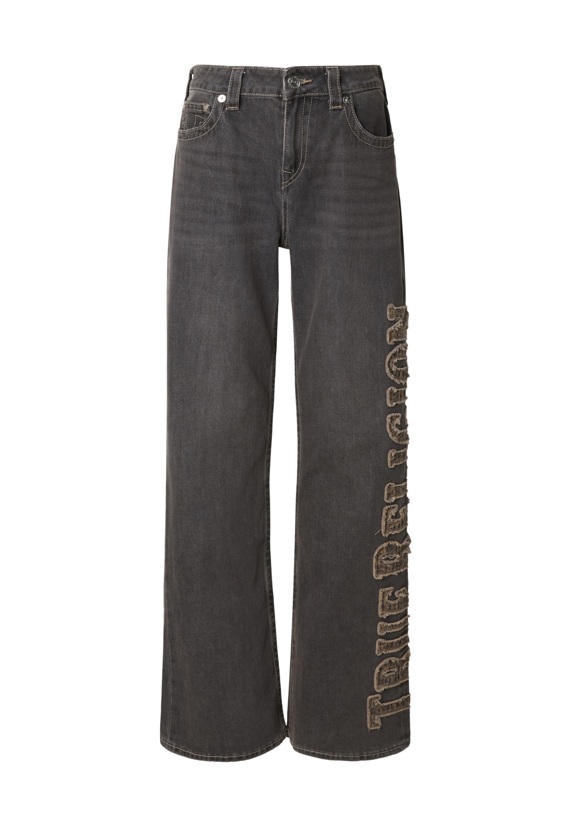 Wide Leg Jean 'Bobbi' True Religion en gris : devant