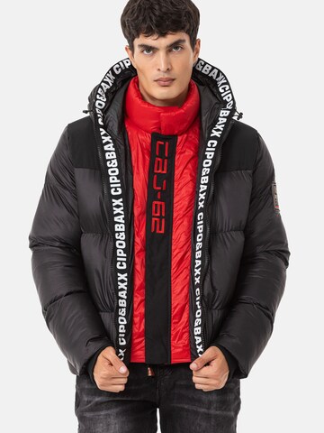 CIPO & BAXX Winter jacket in Black: front