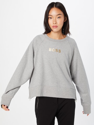 BOSS Sweatshirt 'Elia' in Grey: front
