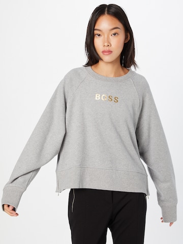 Sweat-shirt 'Elia' BOSS Orange en gris : devant