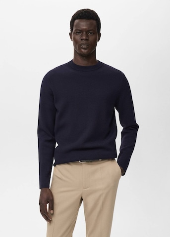 MANGO MAN Sweater 'Luxus' in Blue: front