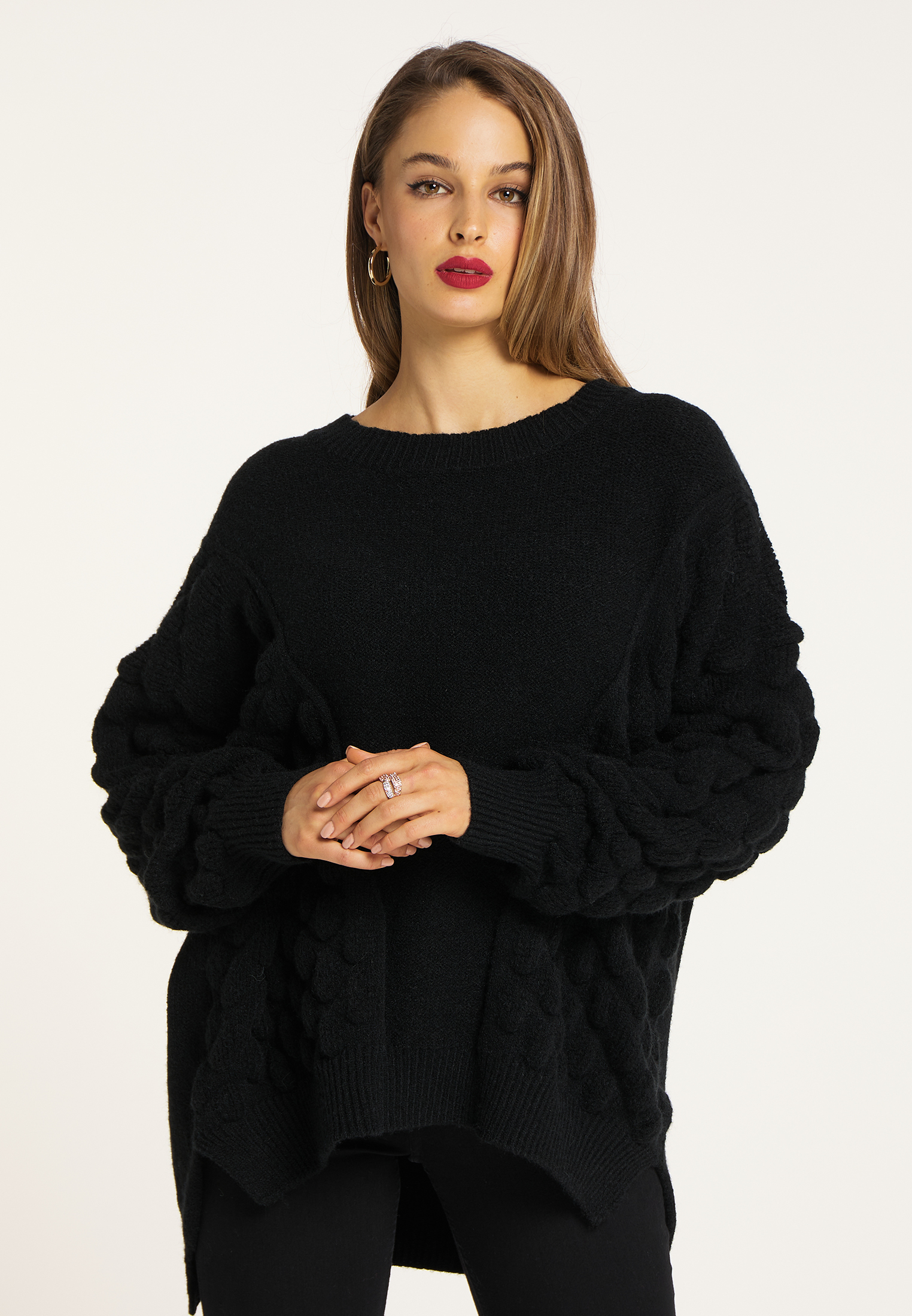 Kobiety Odzież faina Sweter w kolorze Czarnym 