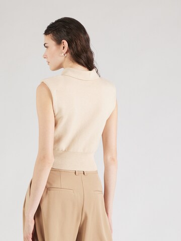 Staud Gebreid vest 'NOLA' in Beige