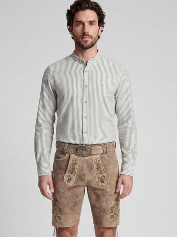 Coupe slim Chemise folklorique 'Kurnau' SPIETH & WENSKY en vert : devant