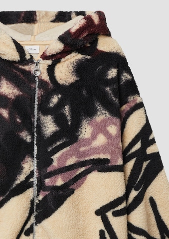 s.Oliver Fleece jas in Beige