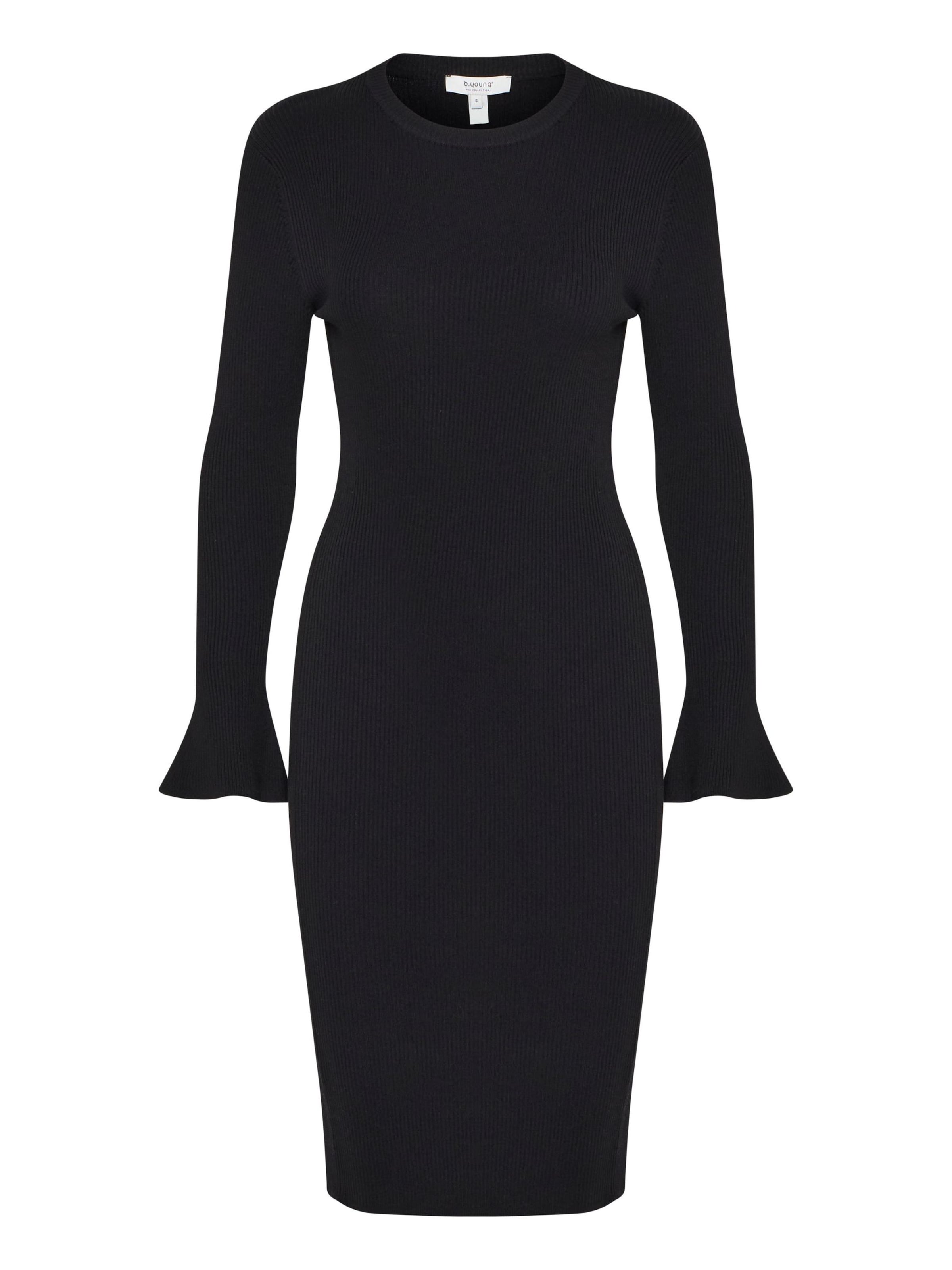 Robes en maille 'Morla' b.young en noir : devant