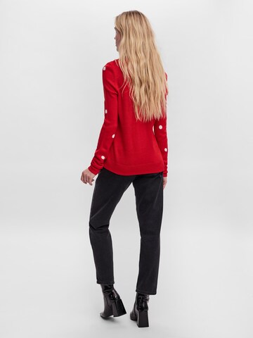 VERO MODA Trui 'Tinsel' in Rood