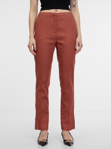 Orsay Regular Pleated Pants in Brown: front