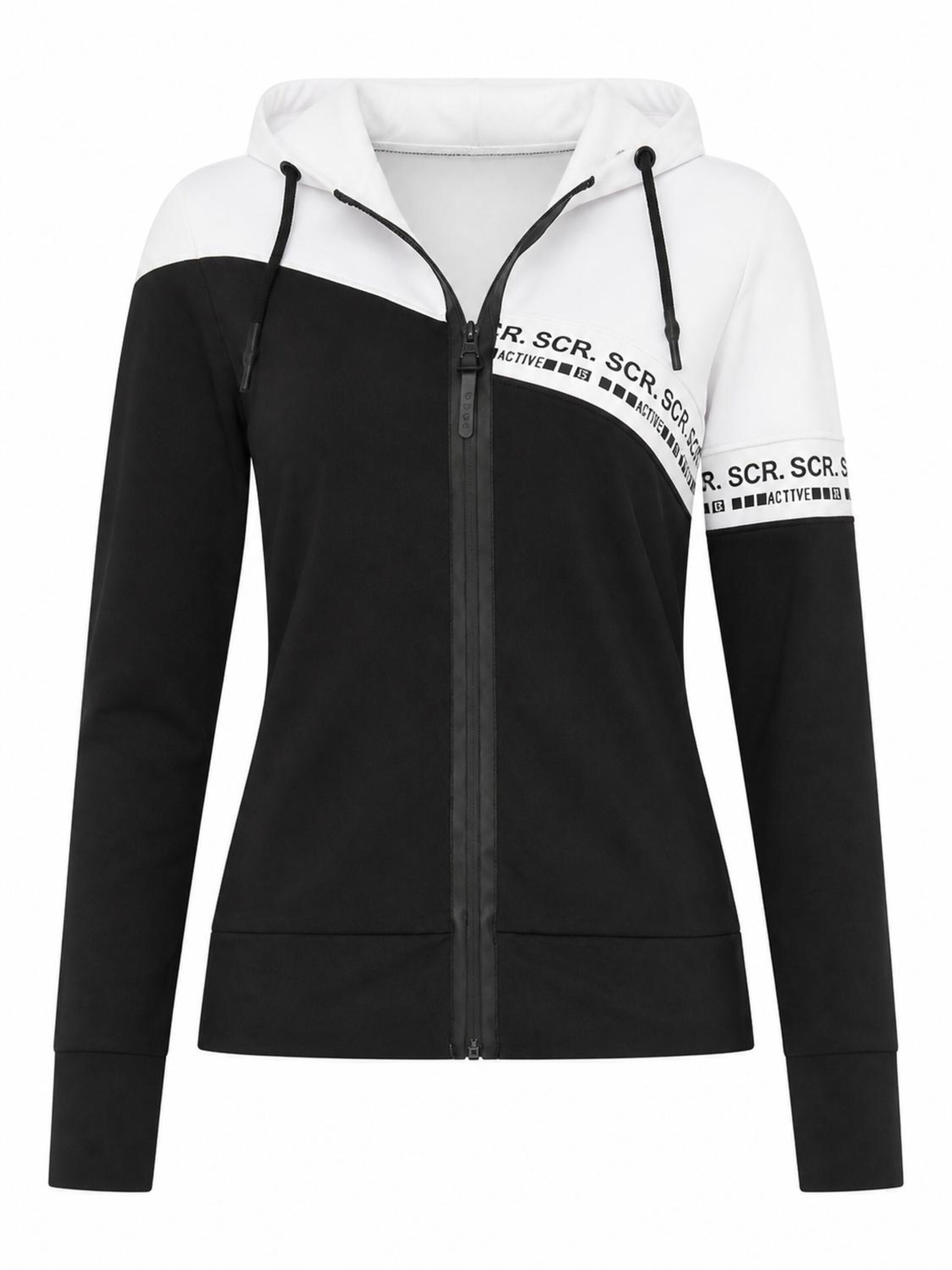 Veste de survêtement 'DARA' SCR. en noir : devant