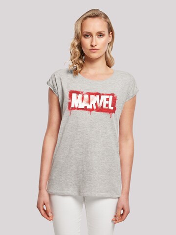 F4NT4STIC Shirt 'Marvel' in Grijs: voorkant