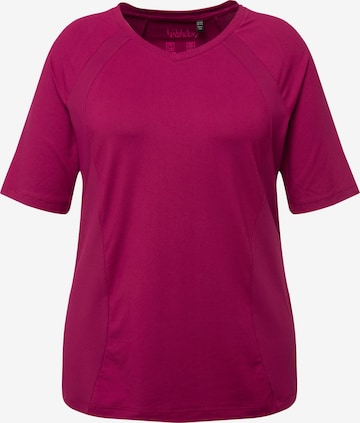 T-shirt fonctionnel Ulla Popken en violet : devant