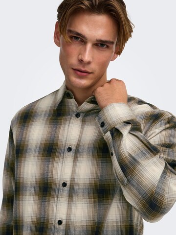 Only & Sons - Ajuste regular Camisa 'ONSKosta' en marrón