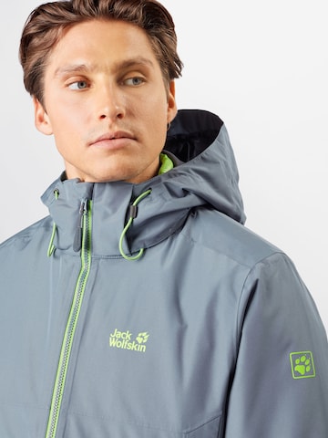 JACK WOLFSKIN Outdoor jacket 'North Fjord' in Grey