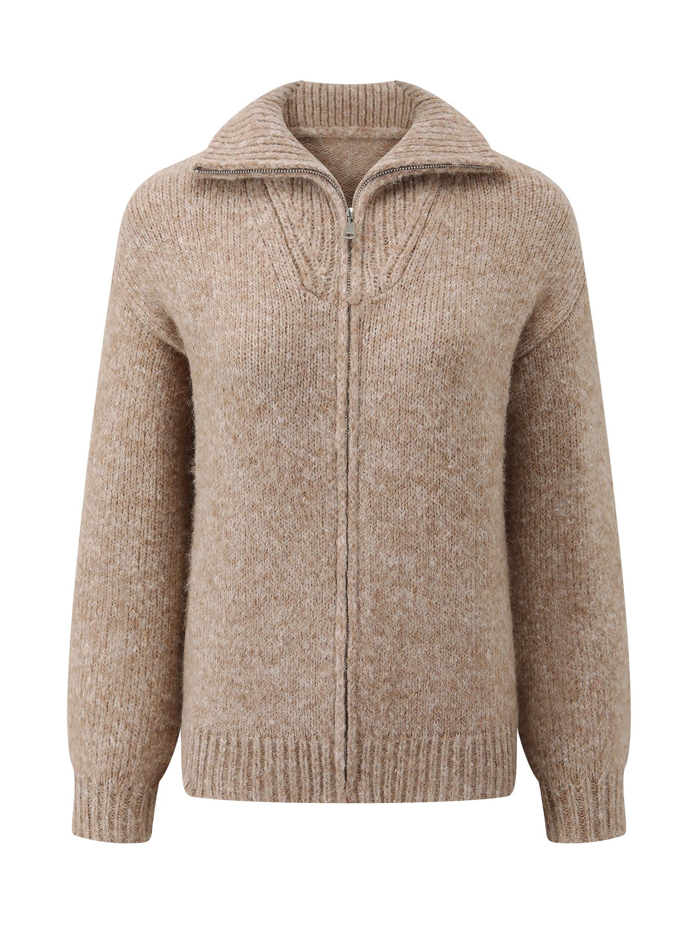 SASSYCLASSY Oversized Cardigan in Grey: front