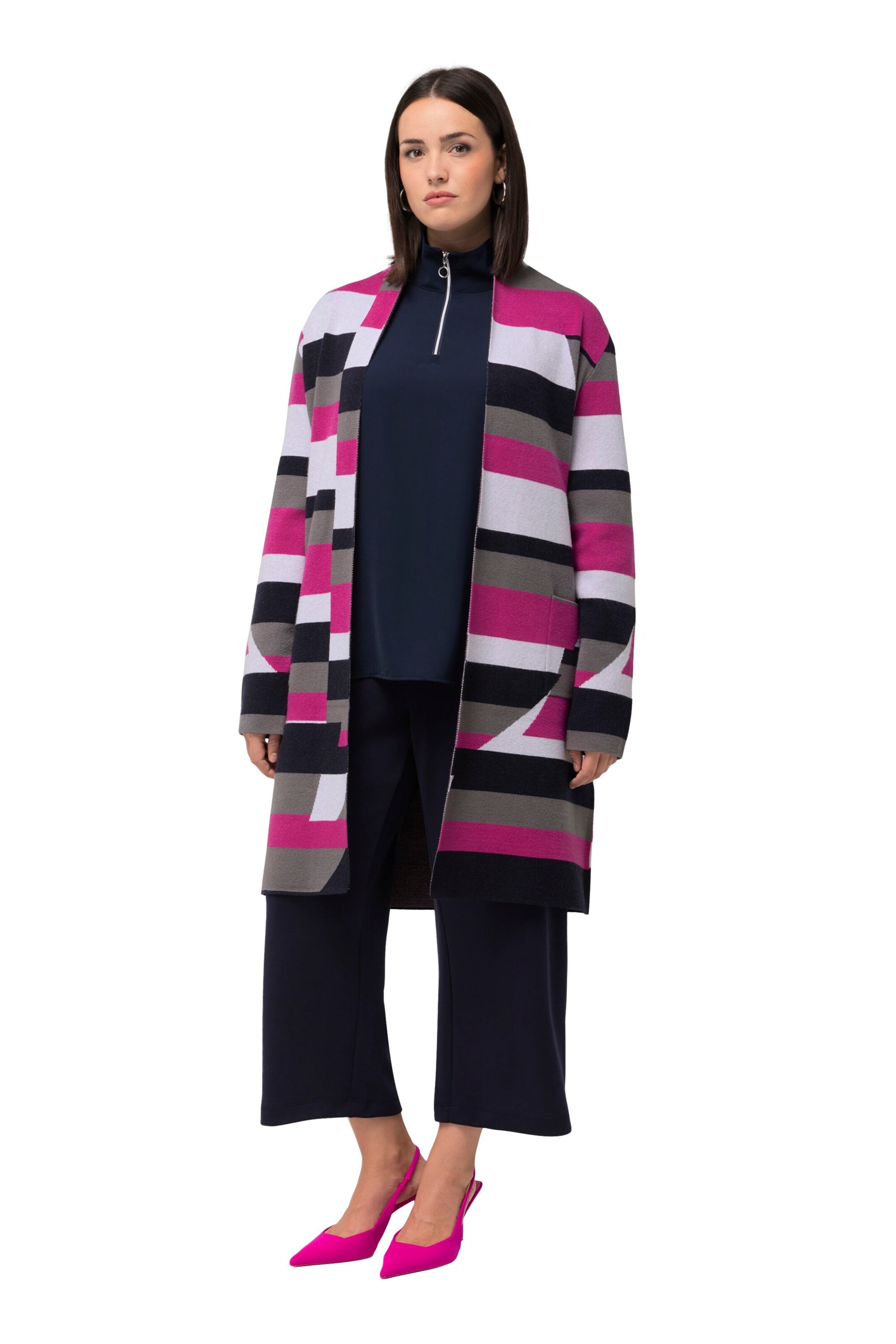Ulla Popken Knit cardigan in Mixed colours