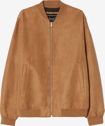 Bershka Between-Season Jacket in Brown: front