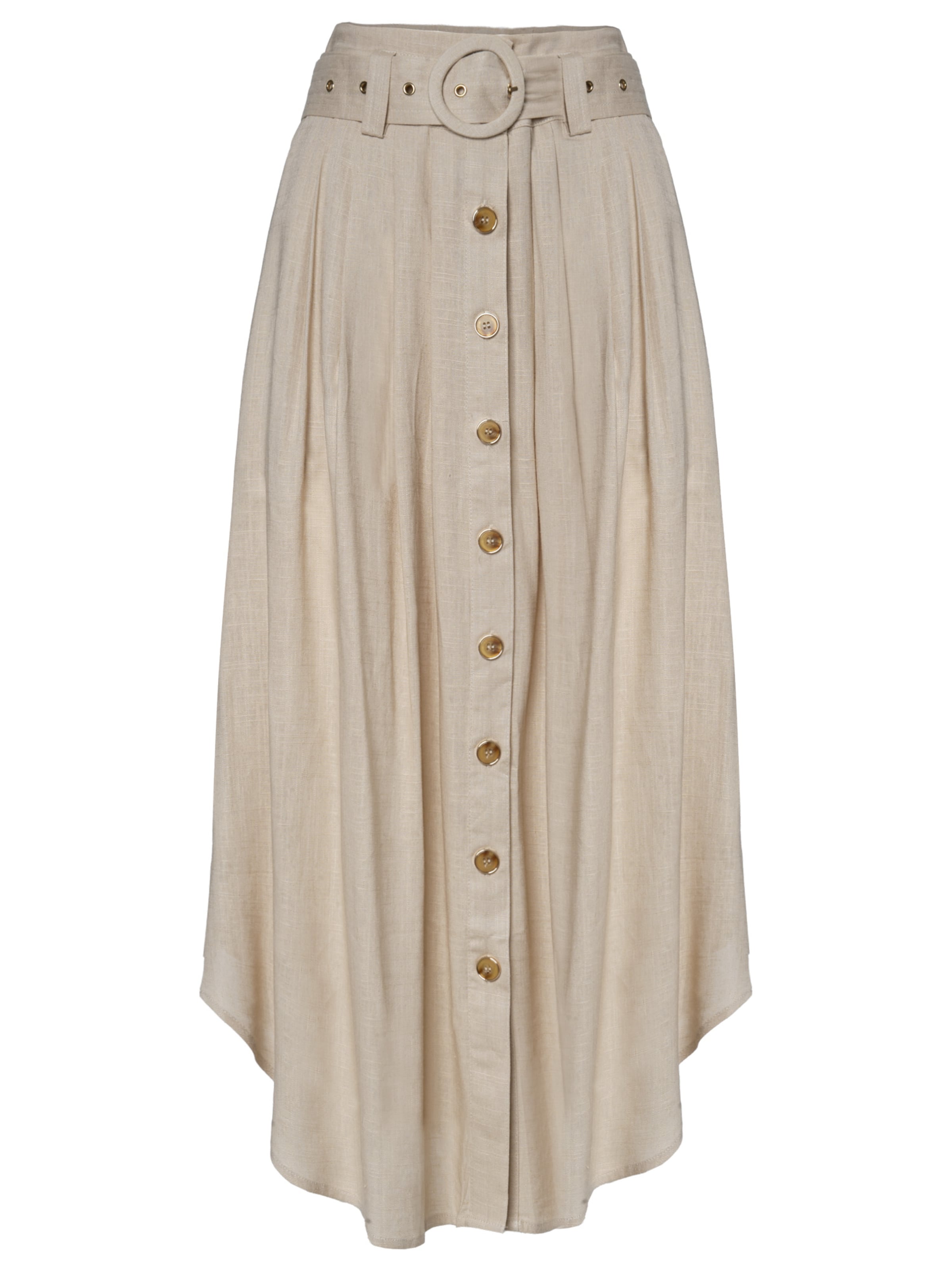 Influencer Φούστα σε μπεζ: μπροστά