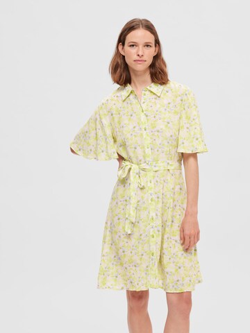 SELECTED FEMME Shirt Dress 'TERESA' in Yellow