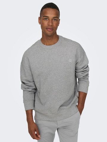 Only & Sons Sweatshirt 'Dan' in Grey