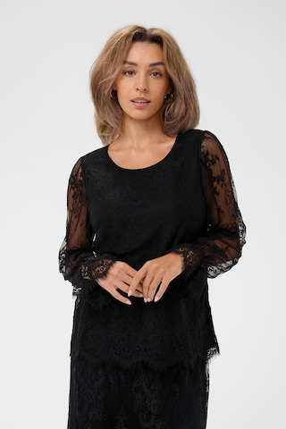 Chemisier 'Mira' Cream en noir : devant