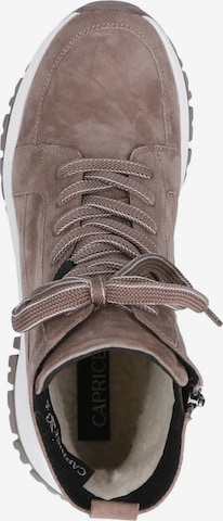 CAPRICE Lace-Up Ankle Boots in Beige