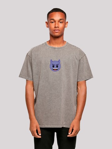 emoji couture T-Shirt in Grau: Vorderseite