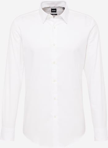 Coupe slim Chemise 'P-Hank' BOSS en blanc : devant