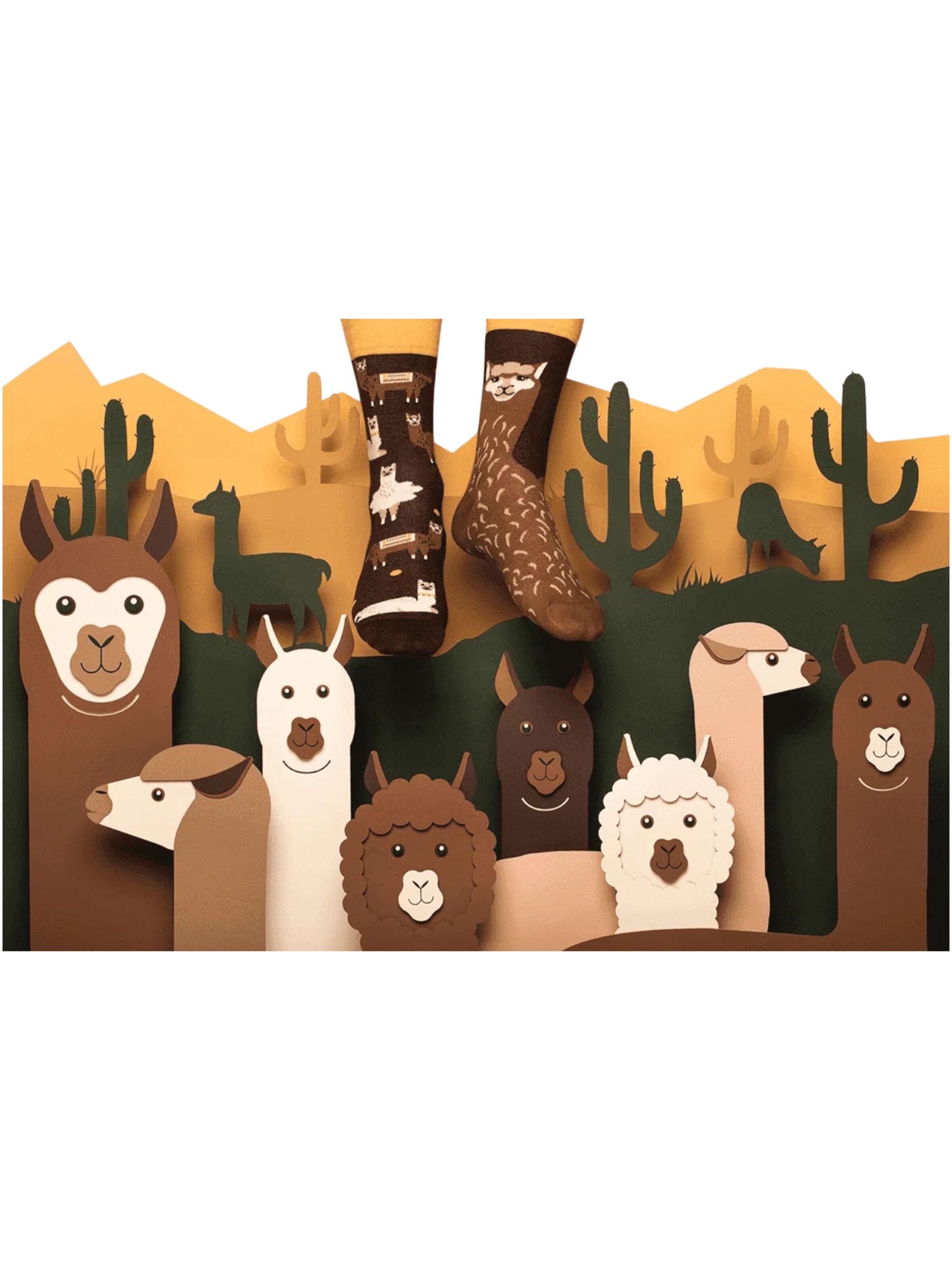 Many Mornings Socks in Brown