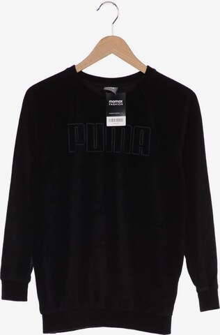 PUMA Sweatshirt & Zip-Up Hoodie in S in Black: front