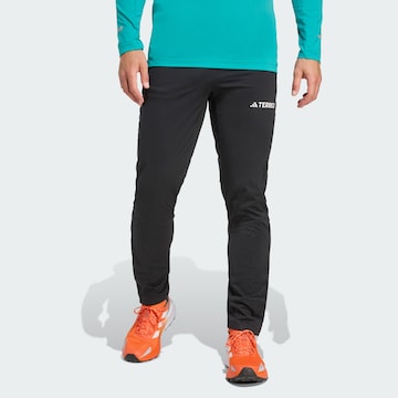 ADIDAS TERREX Slimfit Sportbroek 'Xperior' in Zwart: voorkant