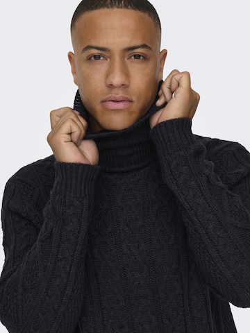 Only & Sons Sweater 'Rigge' in Black