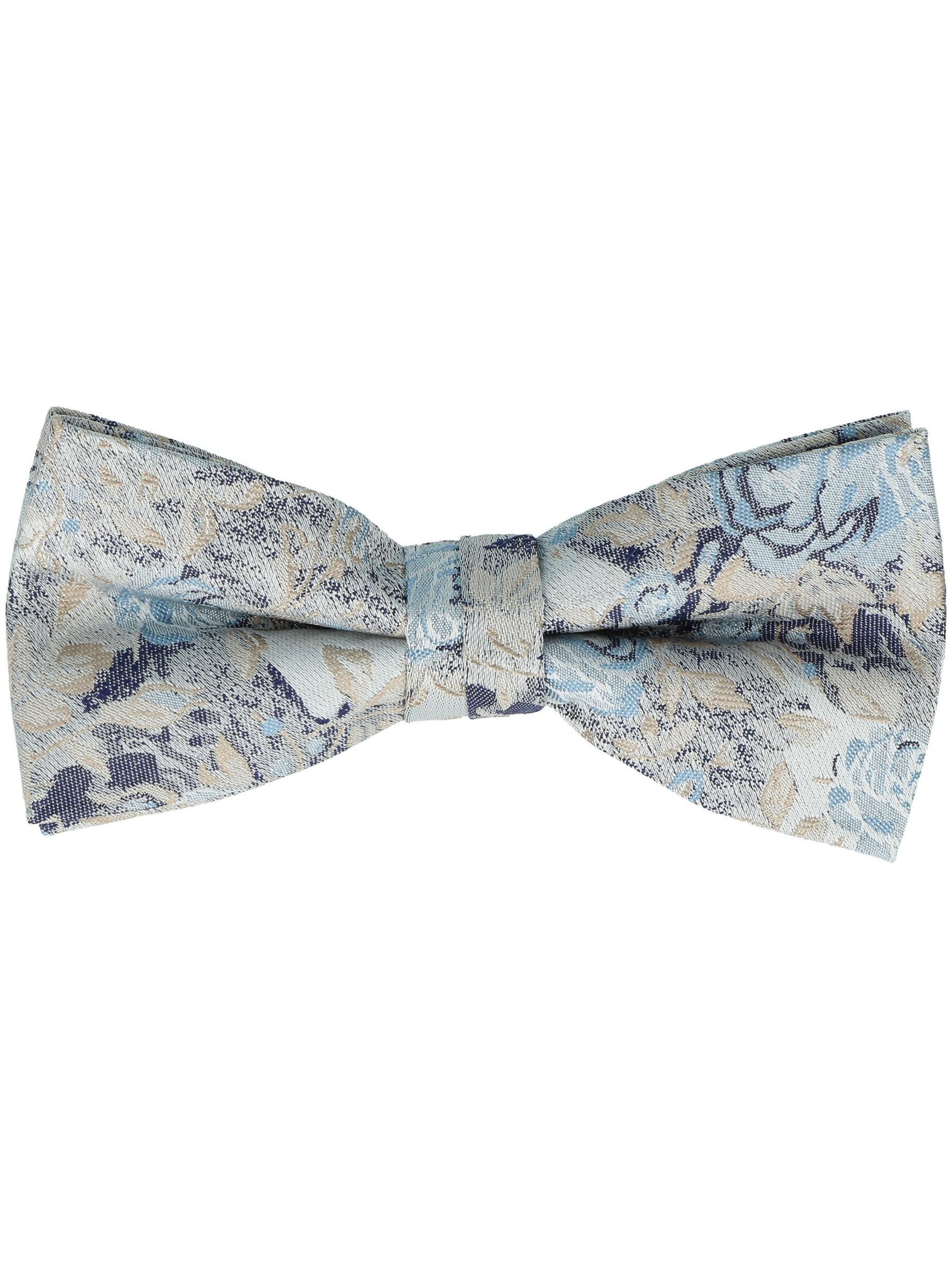 WILLEN Bow Tie 'Set Floral/ Uni' in Beige