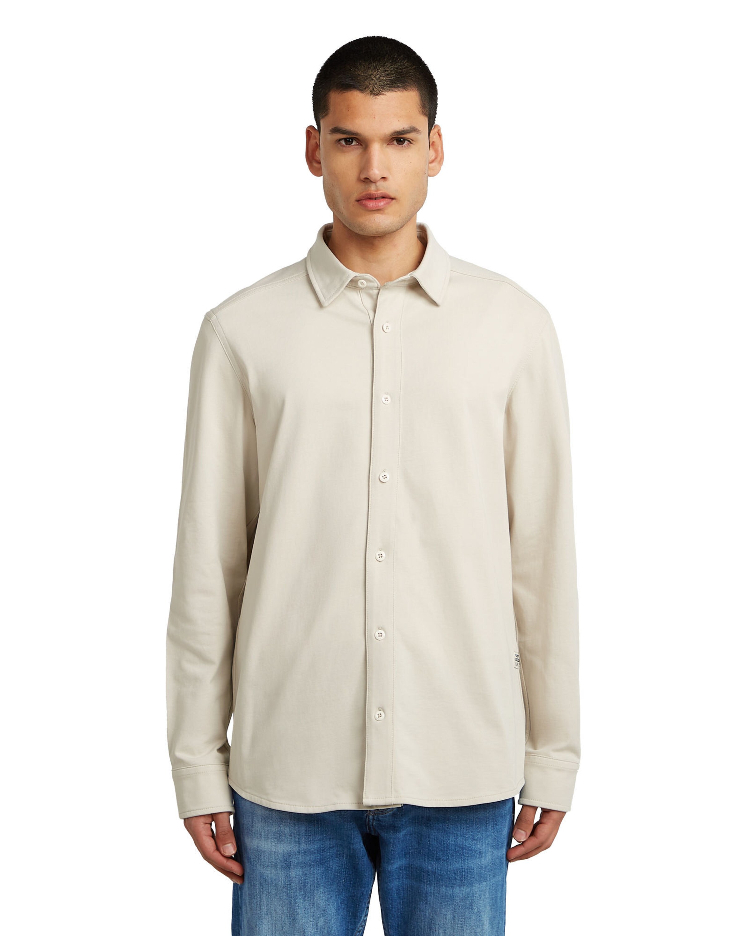 Coupe regular Chemise 'Marine' G-STAR en blanc : devant