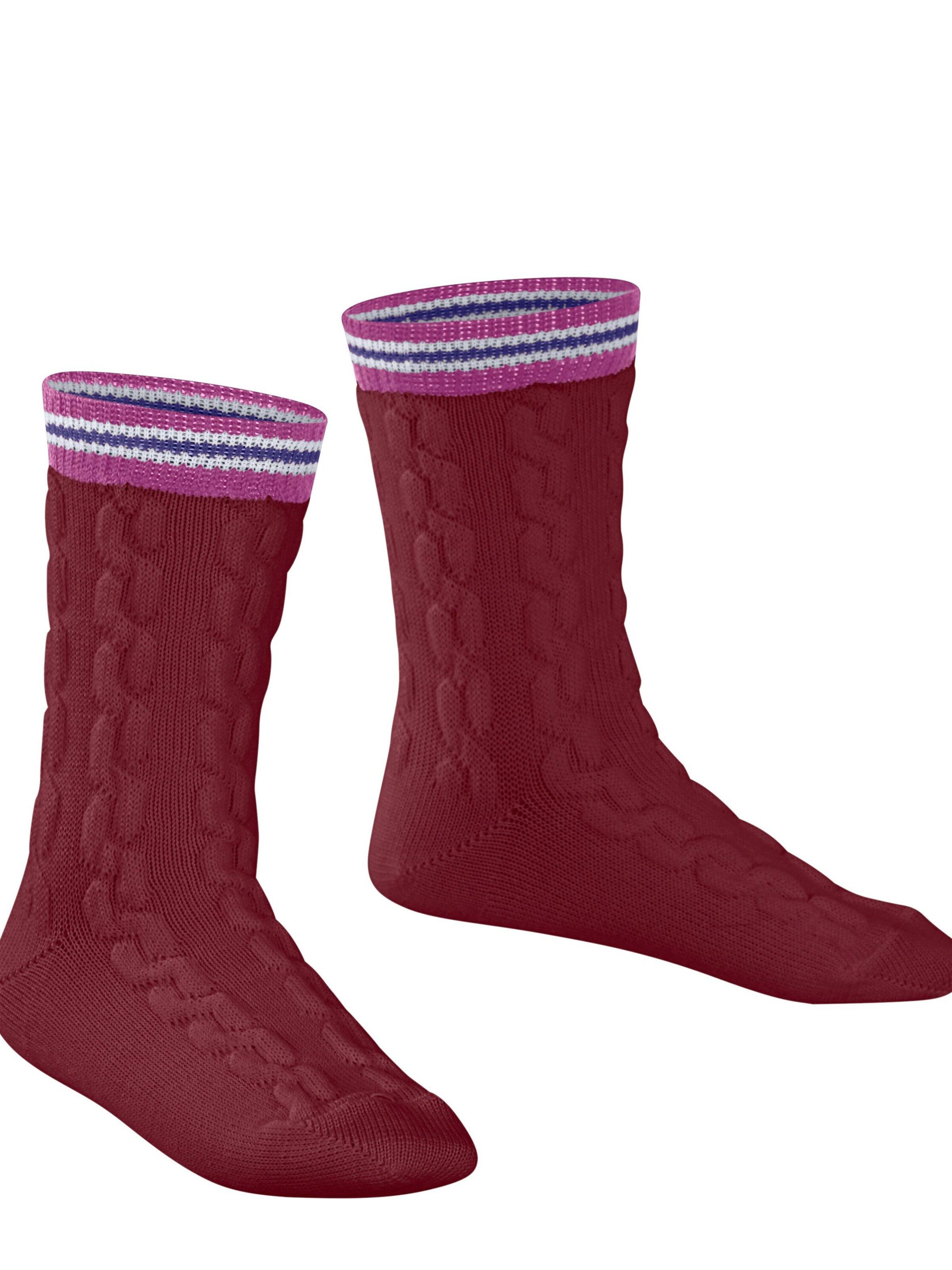FALKE Socken 'Preppy Cable'‌‌‌‌ in Rot