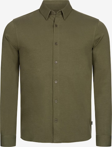 JEFF Slim fit Overhemd 'Theodore' in Groen: voorkant