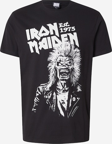 AMPLIFIED Paita 'IRON MAIDEN 50TH EDDIE ONE COLOUR 1975' värissä musta: etupuoli